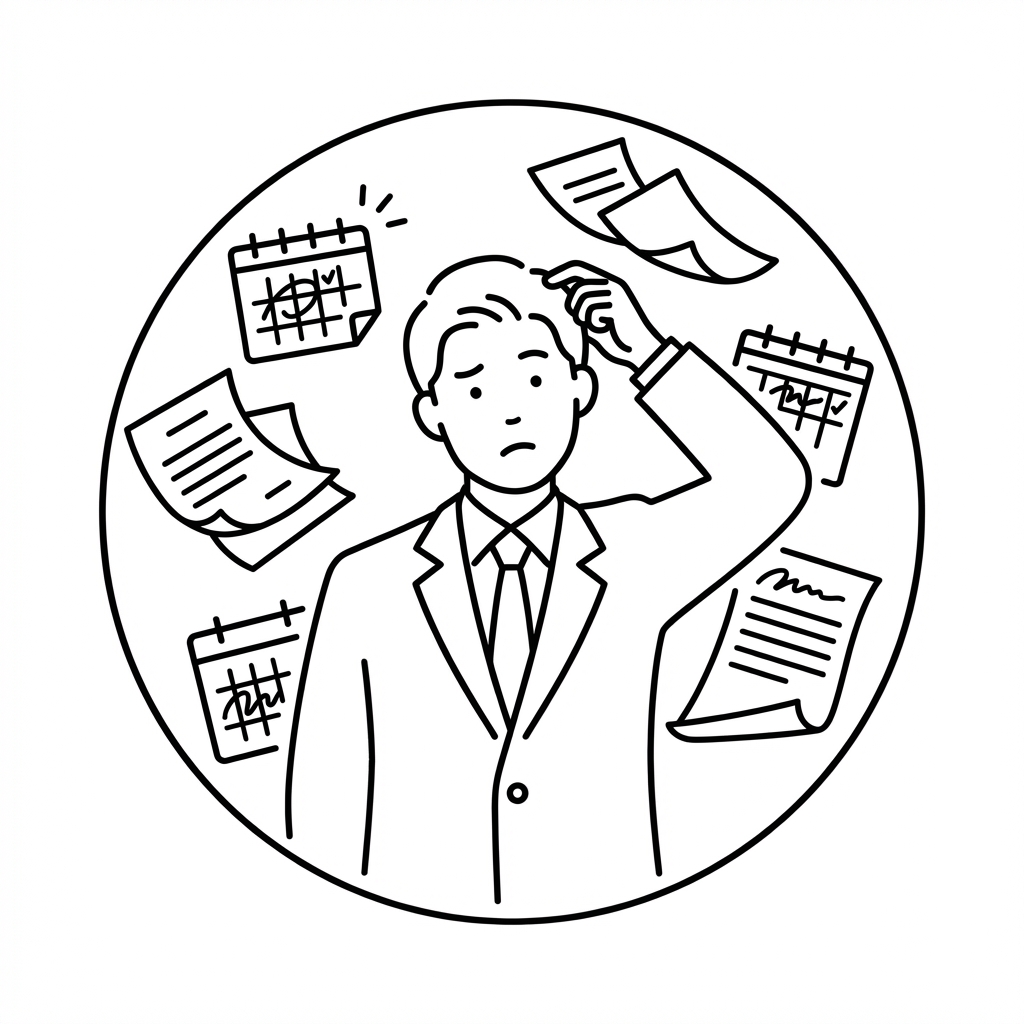 予約管理に困る様子